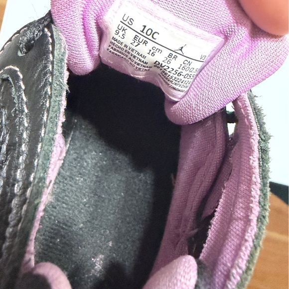 Kids Black and Purple High-Top Sneakers - Picture 12 of 12